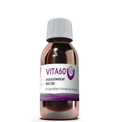 100ml huile d'avocat bio C60