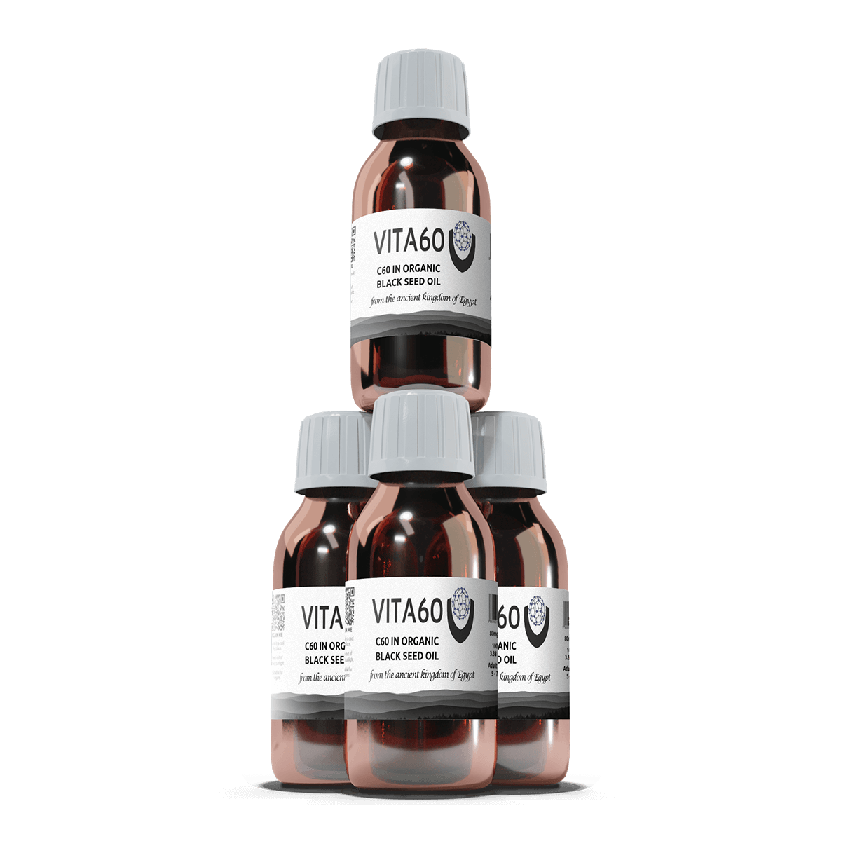 4 bottles C60 black seed oil