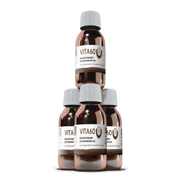 4 flacons huile de chanvre C60