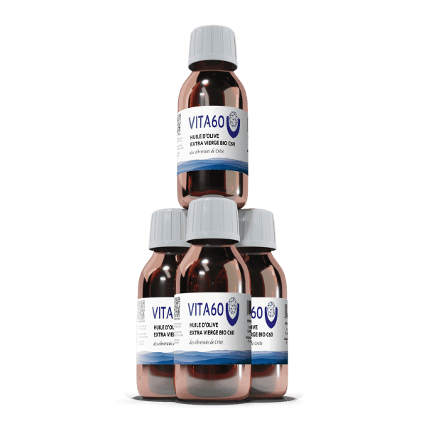 4 flacons huile olive C60