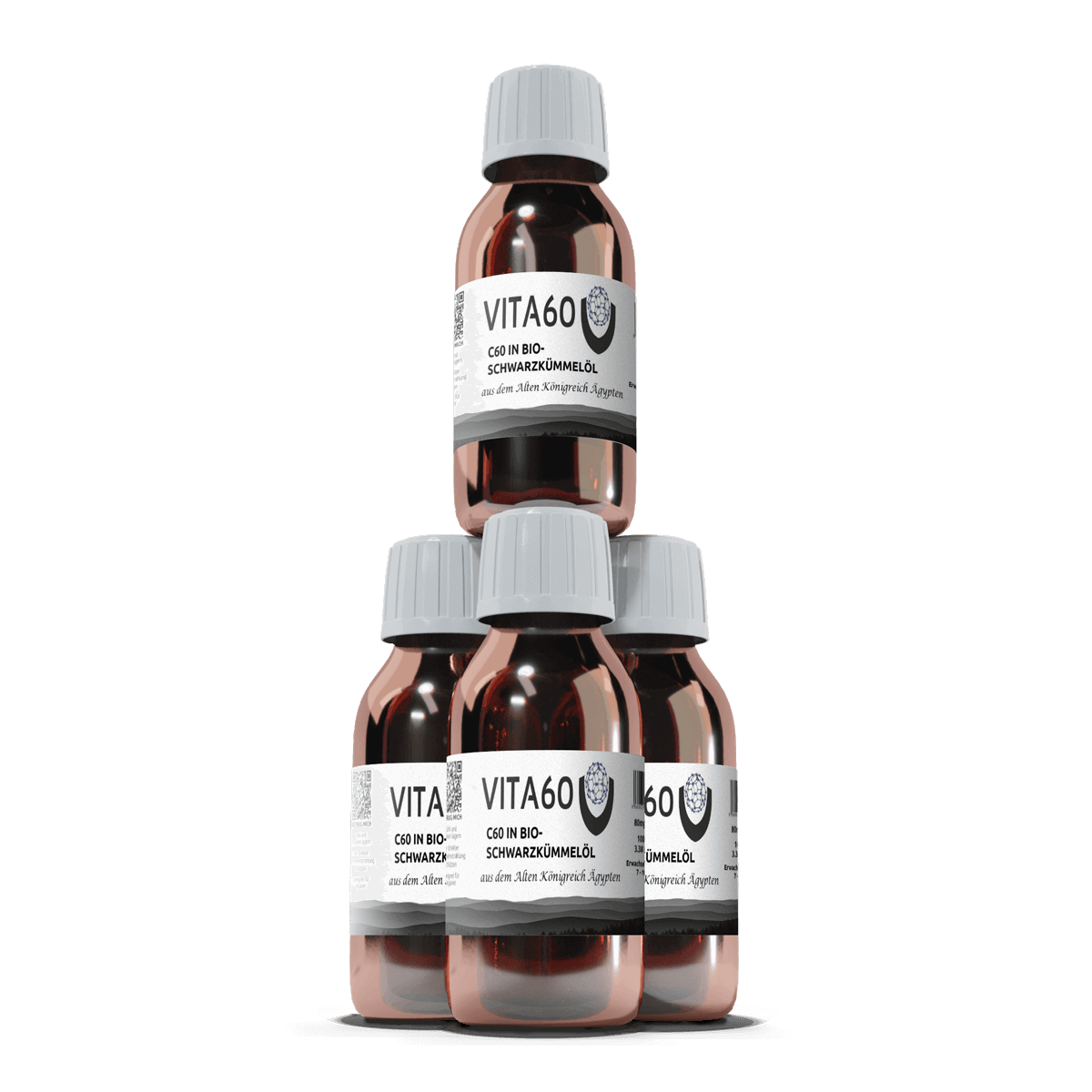 4 Flaschen C60 Schwarzkümmeloel