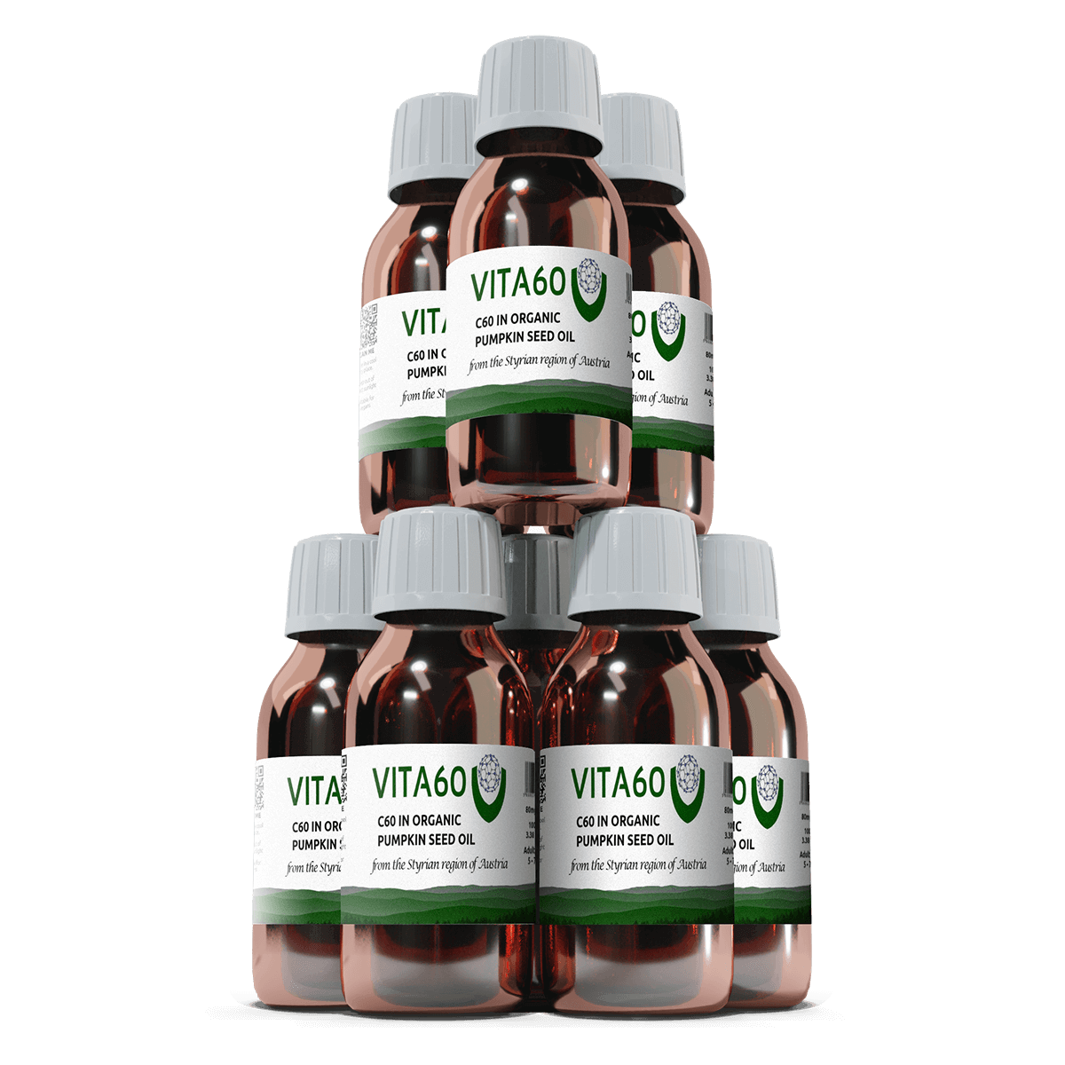 8 bottles C60 pumpkin seed oil