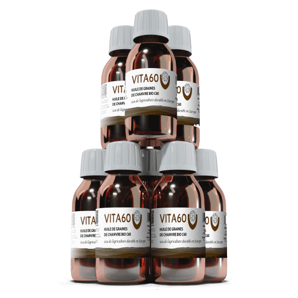 8 flacons huile de chanvre C60