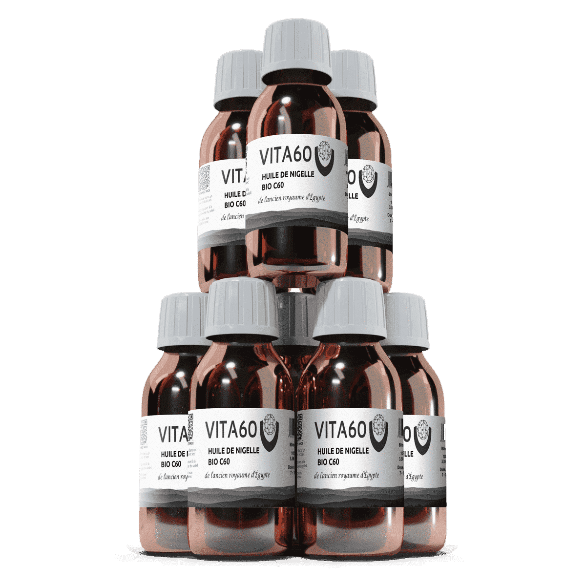 8 flacons huile de nigelle C60